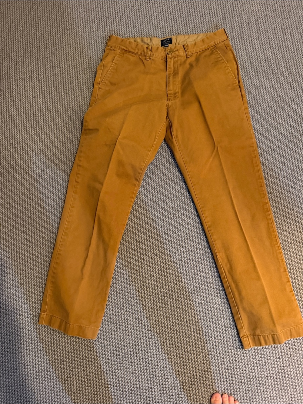 J Crew Men's Dark Khaki Chino Pants - Tailored Casual 30x30